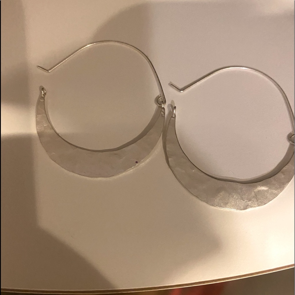 Half moon hoop earrings